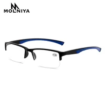 Деловые женские очки для чтения, мужские очки против усталости, сверхлегкие очки для дальнозоркости, диоптрий+ 100+ 150+ 200+ 250+ 300+ 400