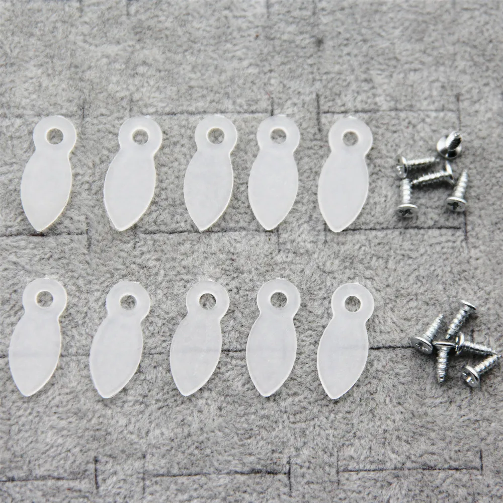 

50Sets Transparent Plastic Photo Frame Hooks Picture Fixing Brads Mirror Rotating Turn Buttons Blackboard Scrapbook Accessories
