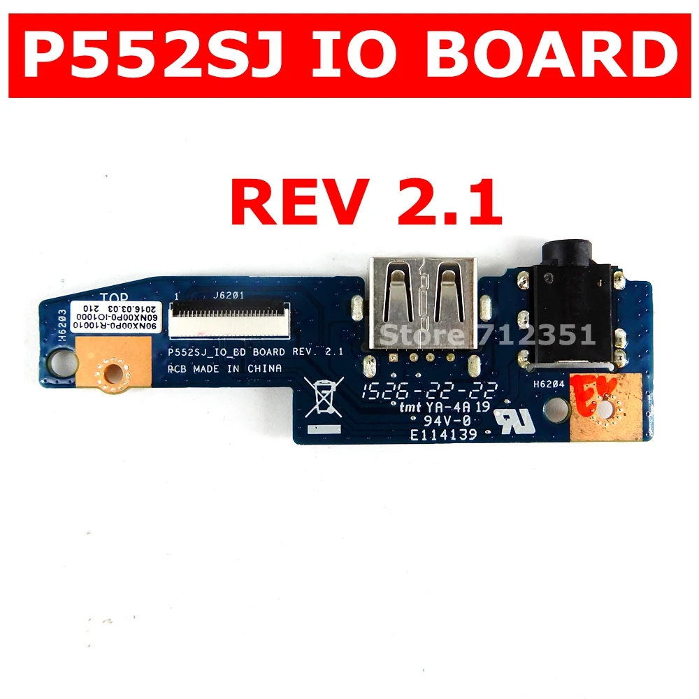P552SJ IO Плата REV 2 1 Для ASUS PROV P552S P552 P552SA PRO552SJ материнская плата для ноутбука USB аудио