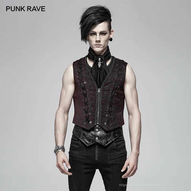 Punk Rave T-shirt sans manches pour femme Style gothique Style décontracté
