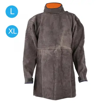 

Wear-Resisting Fireproof Retardant Welding Long Sleeve Cowhide Apron Safety Welder Work Protection Safety Work Apron