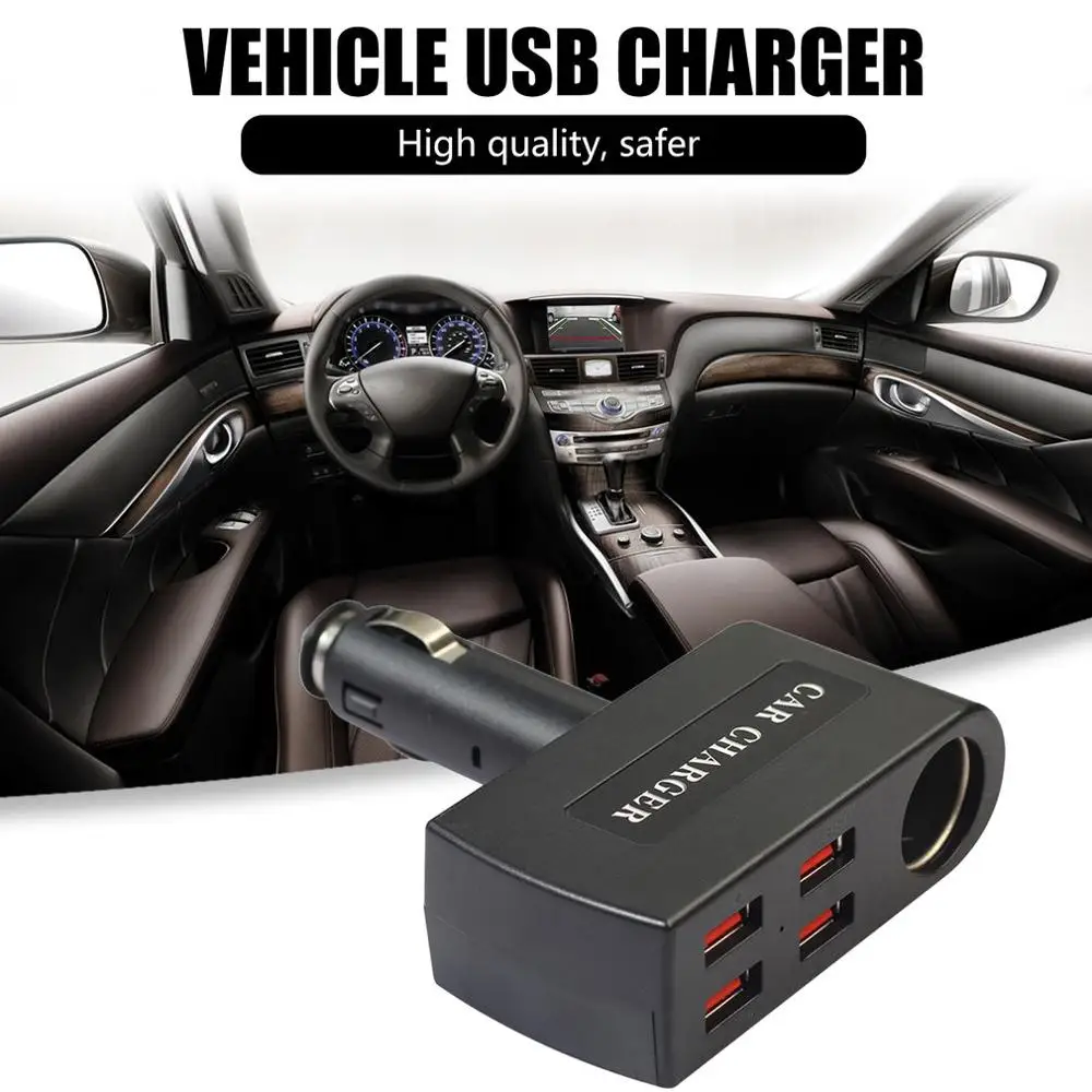 

Multiport 12V-24V Car Charger Cigarette Socket 2 Usb Port Fast Car Charger For Iphone For Samsung Tablet Charger