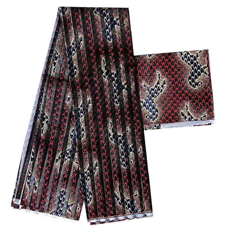 Органза шелк воск африканская ткань лента шелк мягкий материал Горячая Африканский шелк воск ткани для женщин платье