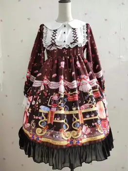 

Kawaii Lolita dress Japanese soft sister lolita magic cat cute op long sleeve dress