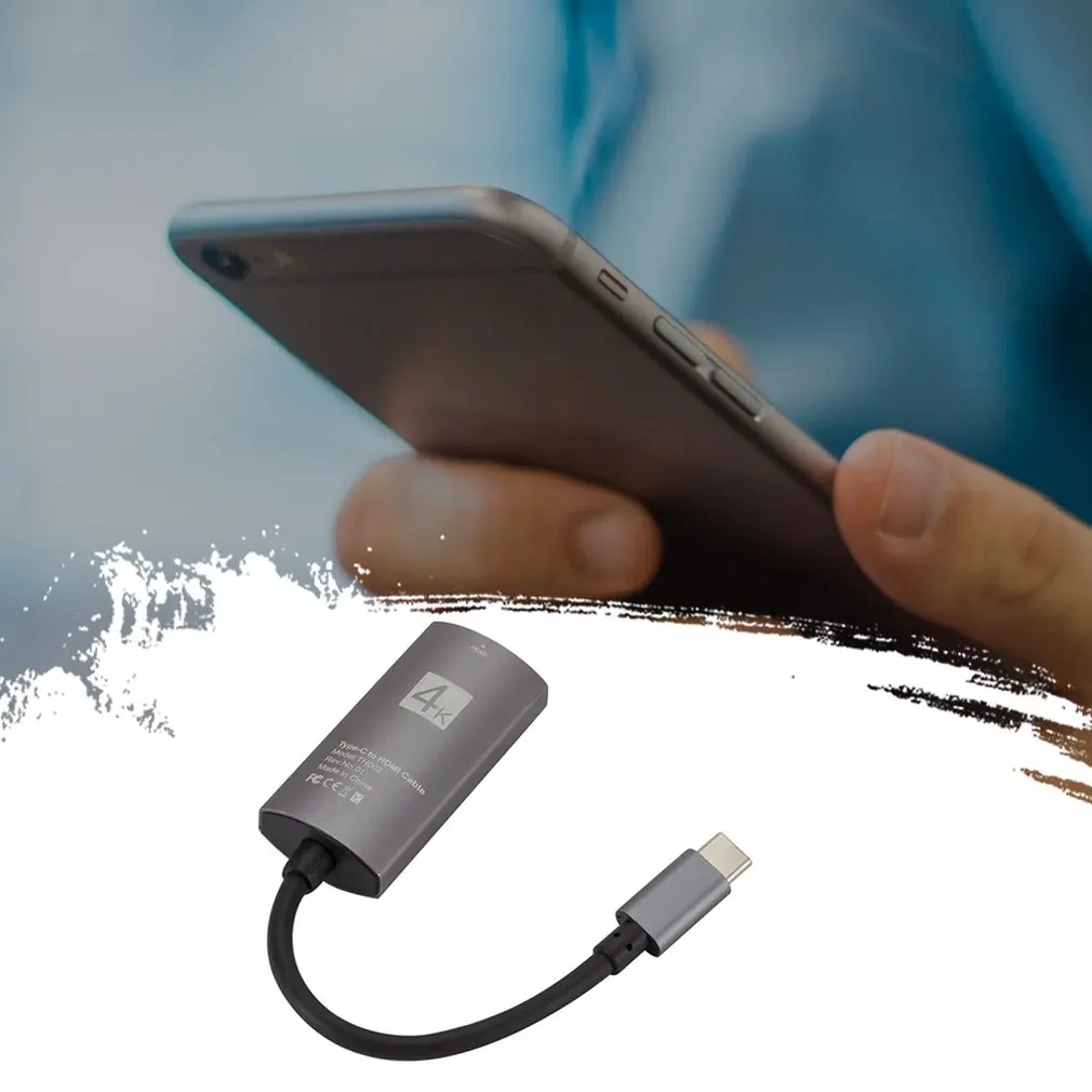 USB C к HDMI 4K кабель адаптер Тип C HDMI Thunderbolt 3 для huawei mate 20 macBook pro pro galaxy S9 HDMI USB-C