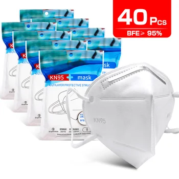 

10-250 pieces medical face mask antivirus 4 layer filter dust port PM2.5 mascarillas fpp2 protection health mask fast delivery