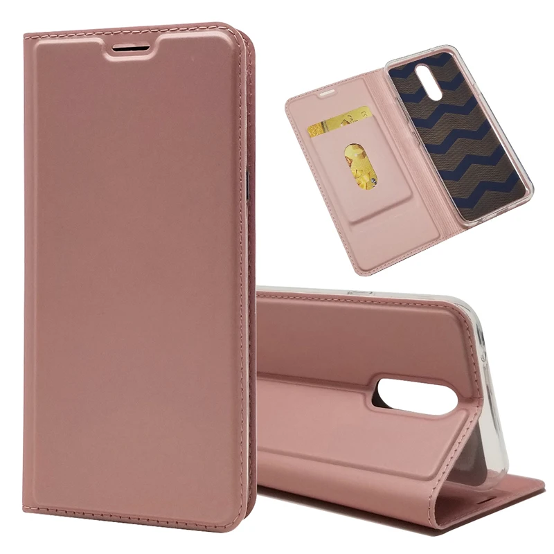 

Ultra Slim Magnetic Case For LG K40 Flip Stand Cover with card slots Fundas Protective Shell