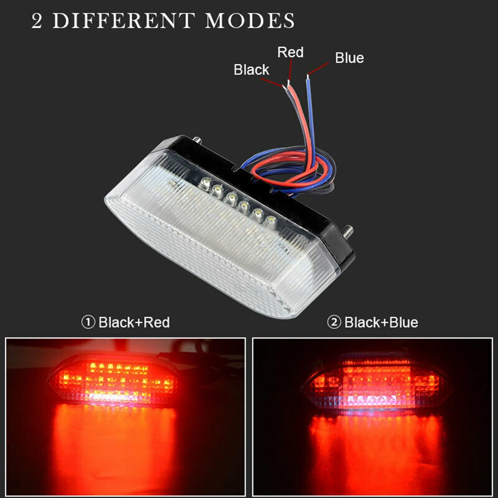 

tail light E4 motorcycle 30LED universal Turn Signal Brake with license plate light red