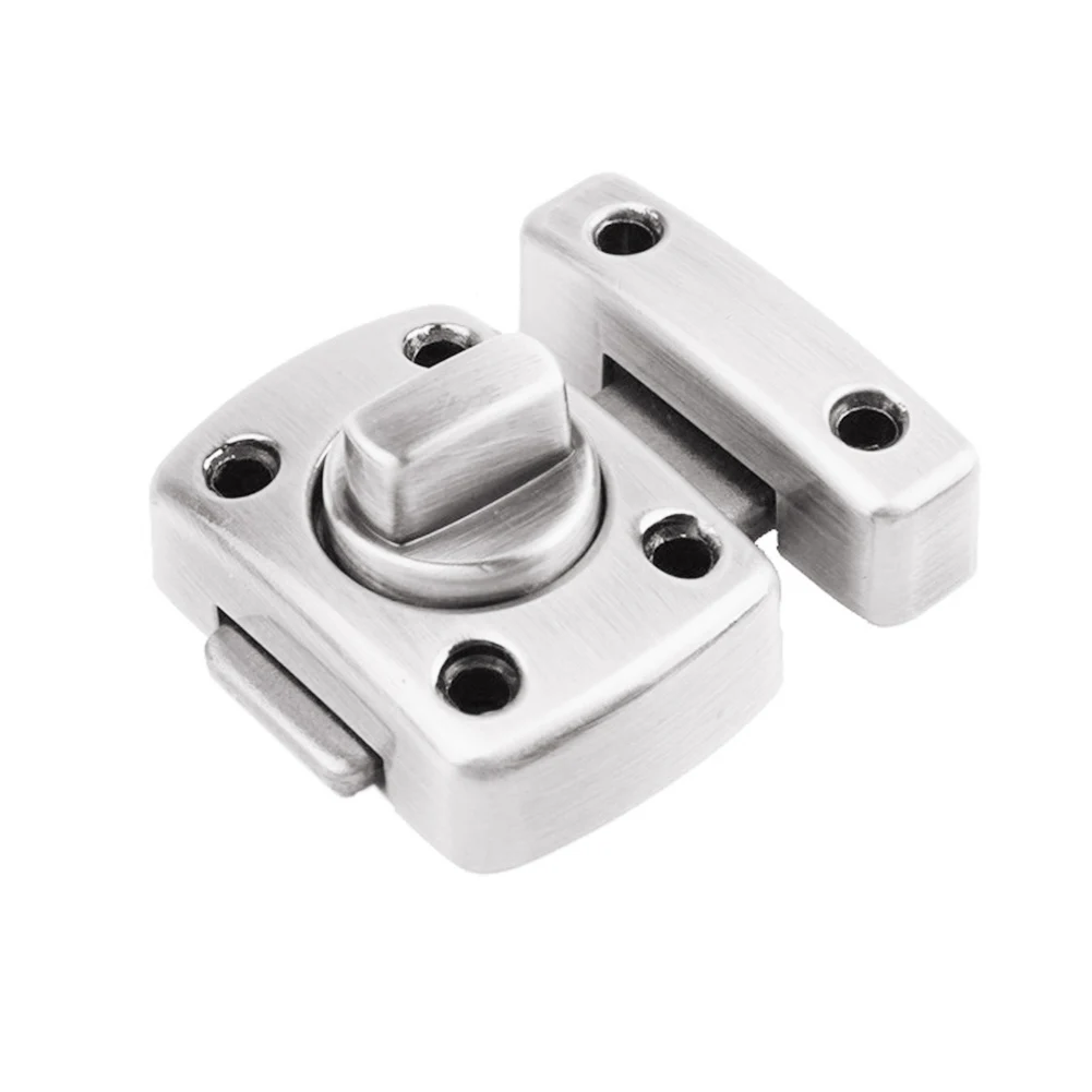 Silver 52mmx38mm 1 шт. цинковый сплав толстый Противоугонный замок для безопасности двери поворотный защелка Скользящий замок для ворот шкаф окно AUG889 - Цвет: Silver 52mmx38mm