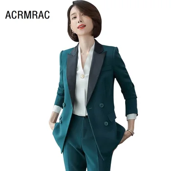 

Women suits Slim autumn winter Blazers Pants OL Formal Business Women pants suits Women set suits 6076