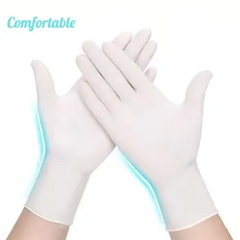 

50/100Pcs Disposable Latex Medical Gloves 9 Inch A Grade Universal Cleaning Work Finger Gloves Powder-Free Nitrile Gloves 2020