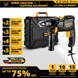 DEKO – tournevis électrique 220V, 2 fonctions, marteau rotatif, perceuse, outils électriques, outils électriques (série DKIDZ) 