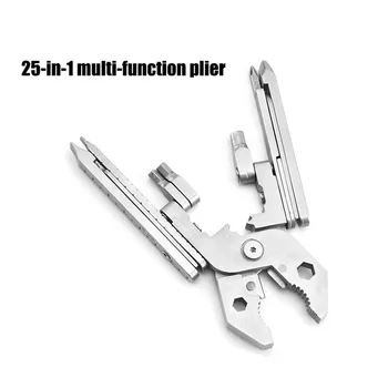 

Portable Multifunction Folding Plier,Stainless Steel Foldaway Knife Keychain Screwdriver,Camping Survival outdoor Tools