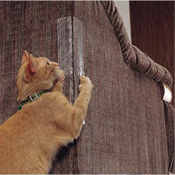

2pcs Sofa Cat Claw Protection Pad Transparent Furnitur Cat Scratching Protector Clawing Cats Furniture Protective Cover