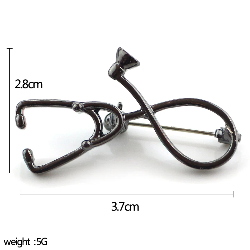 Брошь стетоскоп 4 цветов модный медицинский ювелирный булавка для медсестры