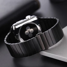 Ремешок из нержавеющей стали для Apple Watch ремешок 44 мм 40 мм iWatch ремешок 42 мм/38 мм Бабочка Пряжка металлический браслет Apple watch 5 4 3 2 1