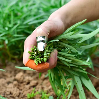 

Finger Protector Vegetable Harvesting Knife Silicone Thumb Knife Plant Blade Scissors Cutting Rings Garden Gloves