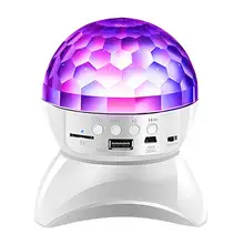 Стробоскопический светильник, танцевальная лампа, USB/TF/AUX, вращение на 360 °, Bluetooth динамик, DJ, клубный режим управления, светящийся фантастический сценический светильник