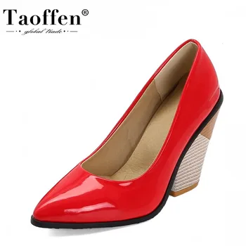 

Taoffen Plus Size 34-48 Women Pumps Sexy Pointed Toe Quality Office Ladies Pumps Dancing Party Nightclub Footwear