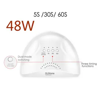 

SUNone 48W UV Gel Nail Dryer LED White For Nail Machine Nail Lamp For Gel Polish Nail Lamp Nail Art Tools