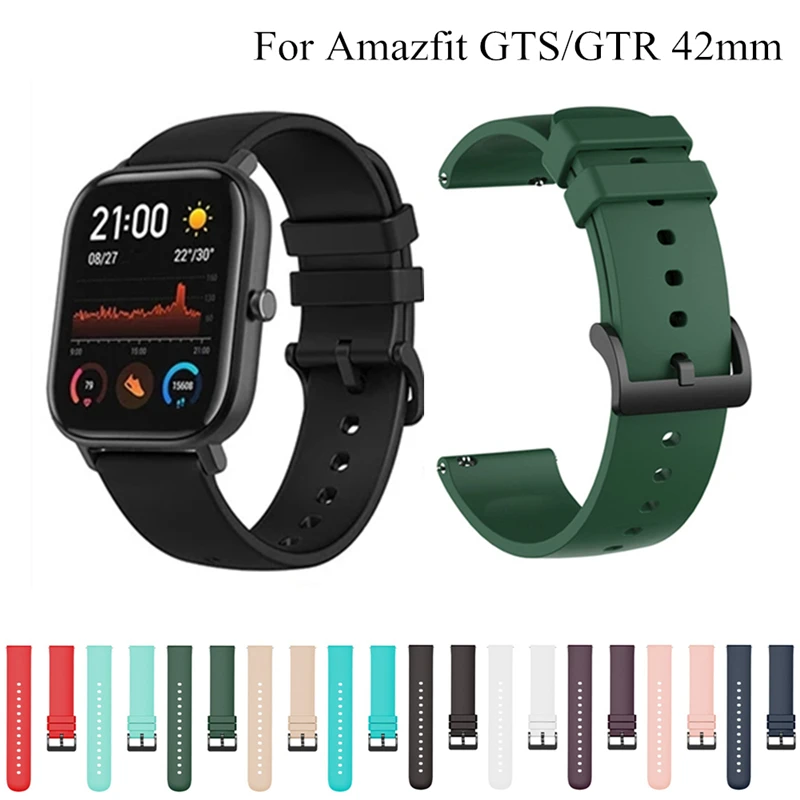 Силиконовый ремешок для Huami Amazfit GTR 42 мм GTS смарт-часов спортивный браслет
