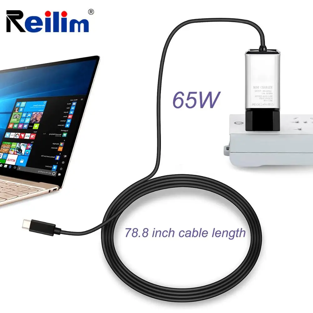 

Адаптер питания для мини-ноутбука, 65 Вт, Type C PD, быстрое зарядное устройство для Macbook Air Pro, зарядное устройство для ноутбука Microsoft Surface Pro 6/5/4/3
