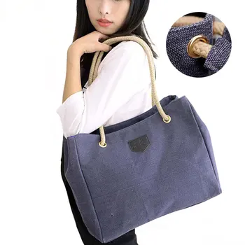 

Fashion Women Handbag Solid Color Big Canvas Bag Design Casual Over Shoulder Bags UY8
