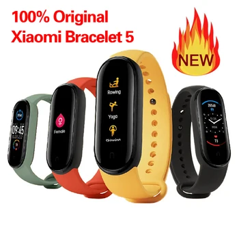 

Global Version Xiaomi Band 5 Smart Bracelet AMOLED Screen mi band 5 Miband 5 Sport Smart band Magnetic Charge Fitness Tracker