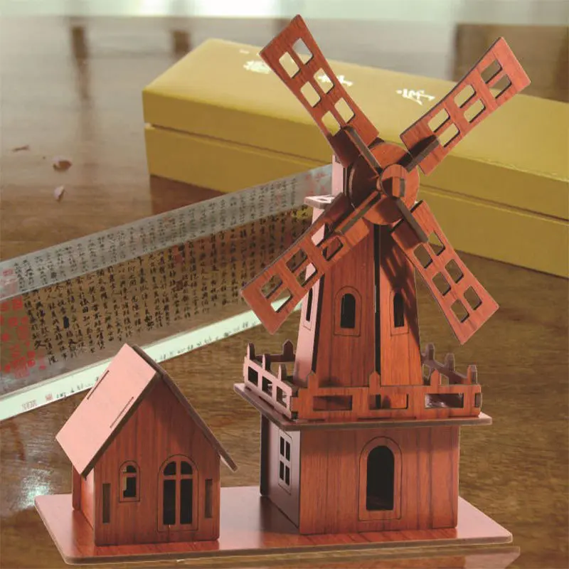 1 шт. детский деревянный 3D-пазл-головоломка |