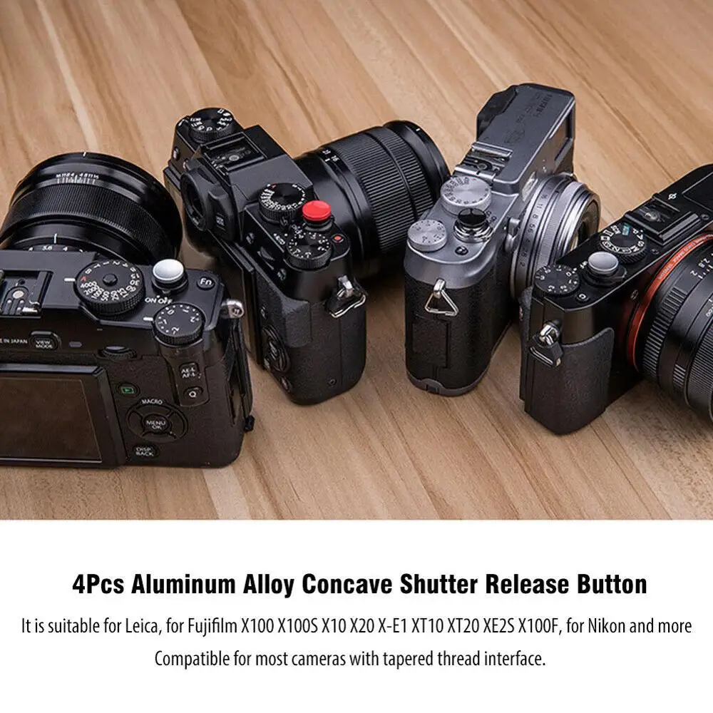 4pcs Durable Triggers Soft Shutter Release Button SLR Camera Accessories camera remote shutter button camera remote shutter release For Fuji FujiFilm XT2 X-T10 XT20 XT30 Leica M10 M240 MP