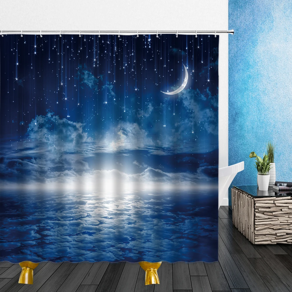 Земля Вселенная звездное небо душ Шторы 3D Ванная комната украшения