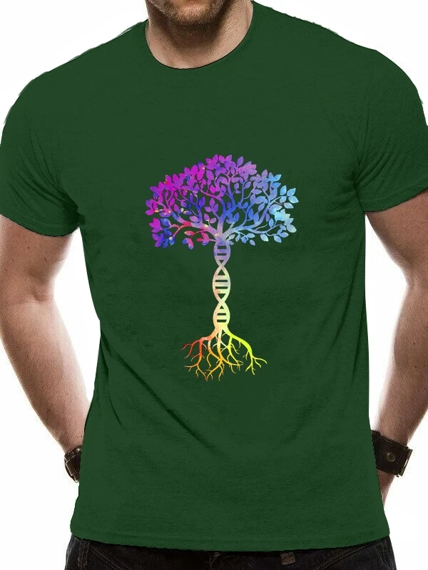 Dna Biology Genetics Tree Of Life Gens Подарочная футболка Оригинальная из дышащей ткани с