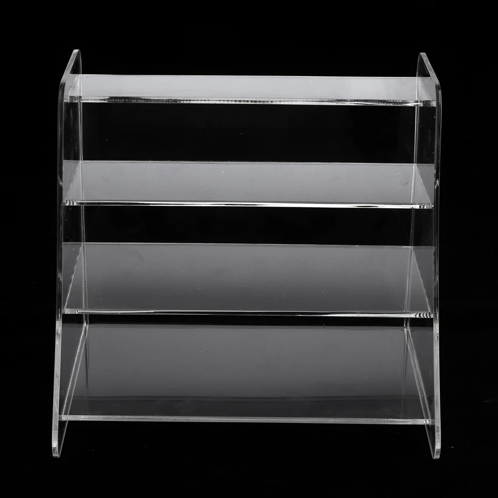 Clear Acrylic Cosmetic Storage Rack Makeup Jewelry Pallet Organizer Face Mask Holder for Bathroom Washroom Salon Beauty Studio