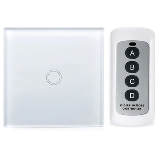 

2017 Smart Home EU Standard Remote Control wall light Touch Switch 1 Gang 1 Way Wireless Remote Control Touch Light Switch