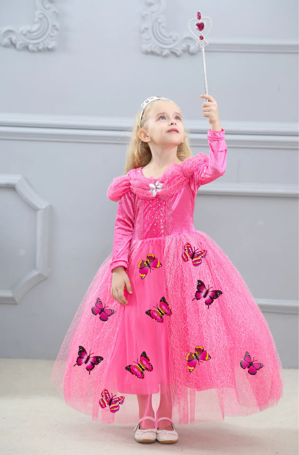 Детский Карнавальный Костюм Золушки для ролевых игр; бальное платье принцессы для девочек; вечерние платья для костюмированной вечеринки на Рождество; Vestido; цвет синий, розовый, желтый