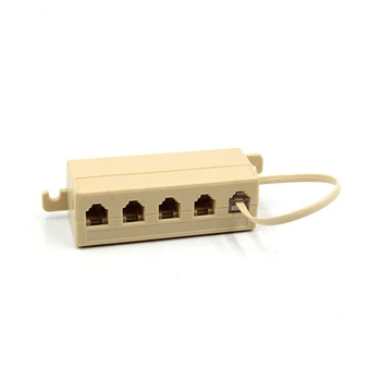 

RJ116P4C telephone splitter extend Straight throug Five telephones share one telephone line Five phones ringing at the same time