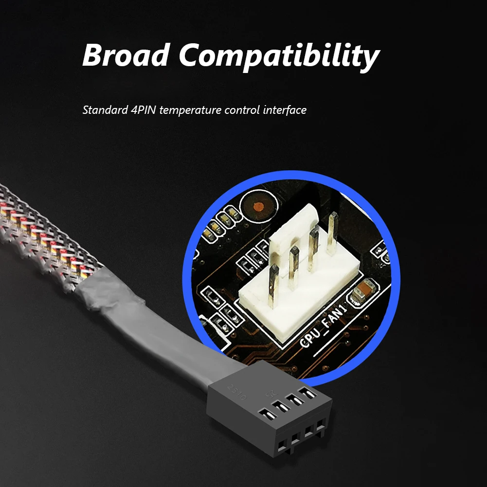 33.5cm 1 5 4 핀 PWM 팬 허브 분배기 어댑터, CPU 쿨러 팬 컴퓨터 PC 케이스 섀시 냉각 팬 전원 연장 케이블