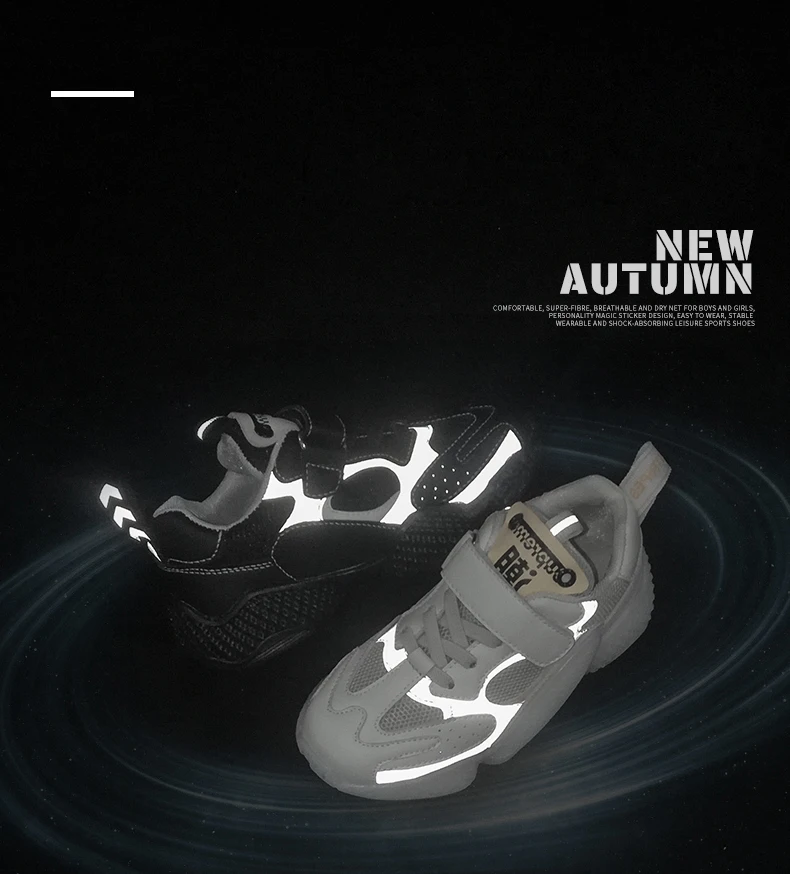 New Autumn Kids Casual Sneakers Baby Girls Running Shoes Children Mesh Sport Sneakers Boys Black Brand Chunky Sneakers Trainers