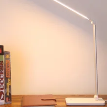 Lámpara de lectura de escritorio regulable, interruptor táctil giratorio plegable, luz de mesa LED cc 5V, con puerto de carga USB, iluminación de escritorio con temporizador