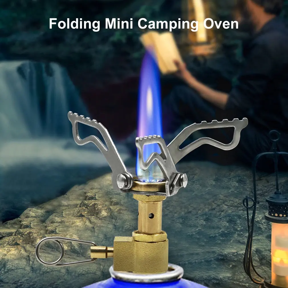 

Outdoor Stove Folding Mini Camping Oven Survival Furnace Stove 3000W Pocket Picnic Cooking Gas Burner Cooker