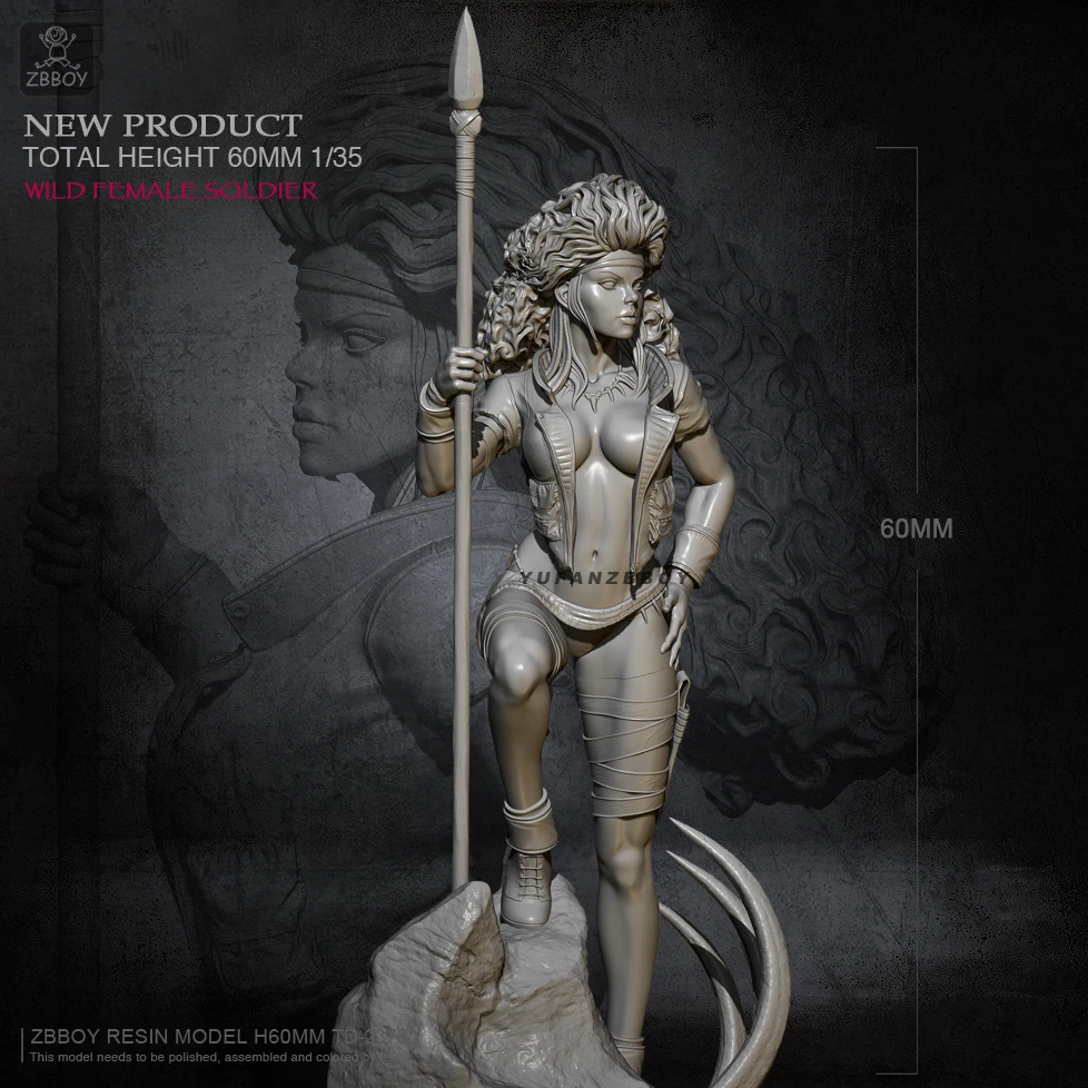 

60 мм Смола модельные наборы прерий охотничья фигурка самособранная фотография