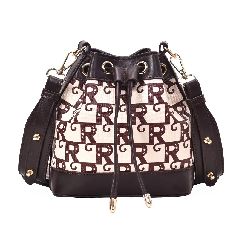 

2019 New Arrivals Women Bucket Bag Female Large Capacity Crossbody Shoulder Bag Handbags Mini Small Mobile Phone Bag brown #01