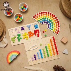 Let's Make 3 Style Rainbow Building Blocks Clip Ball Toys Sensory Toys Development Baby Hands-on Ability Montessori Toys