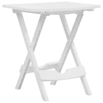 

Outdoor Folding Garden Table Plastic Weather Resistant Modern Table for Garden Patio Campsite 45.5x38.5x50 cm Slatted tabletop