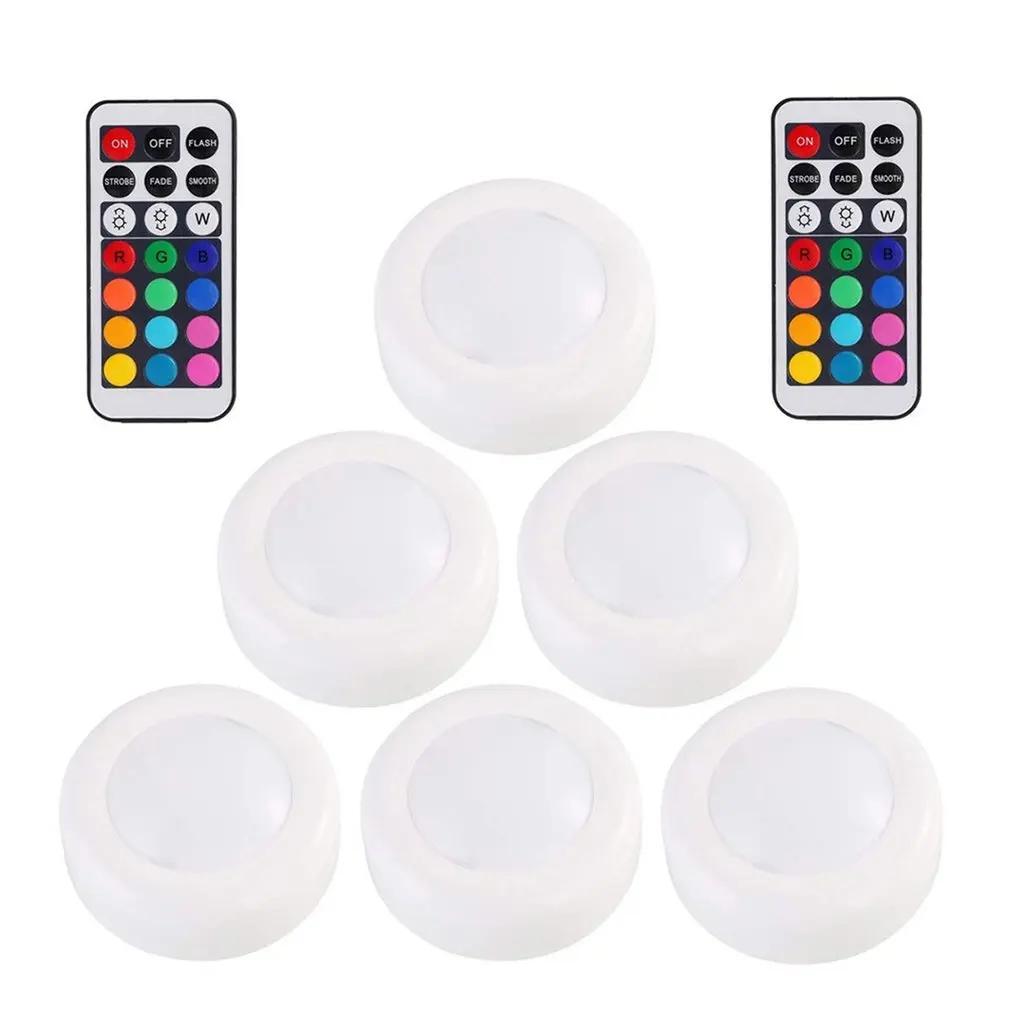 

LED Night Light 12 Color Remote Control Atmosphere Lamp Six Lights Two Remote Control Sets For Wardrobe Stairs Corridor