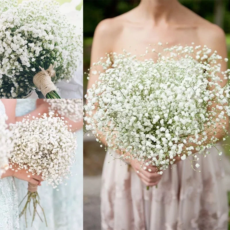 

1 Bunch 90 Heads Chic Mini Artificial Baby's Breath Flowers Fake Gypsophila DIY Floral Bouquets Arrangement Wedding Home Decor