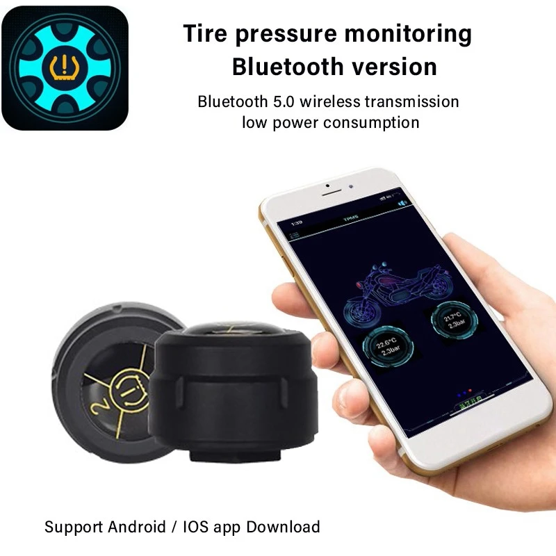 Система контроля давления в шинах для мотоцикла Bluetooth 5 0 2 шт. | Автомобили и