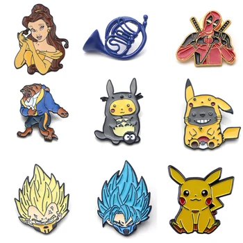 

V123 Wholesale 20pcs/lot Dragon Ball Cute Metal Enamel Pins and Brooches Backpack Badge Collection Gifts