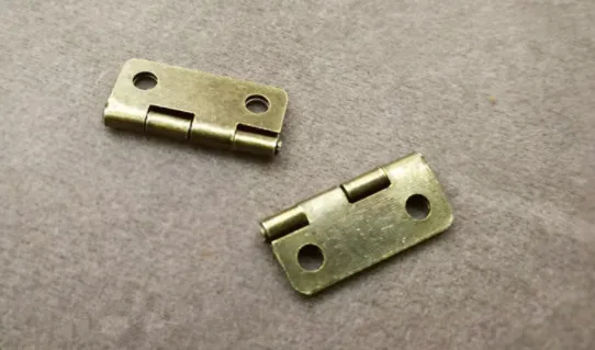 Hardware accessories 25*18mm small rectangular bronze hinge furniture camphor box fittings hinges leaf old Chinese antique