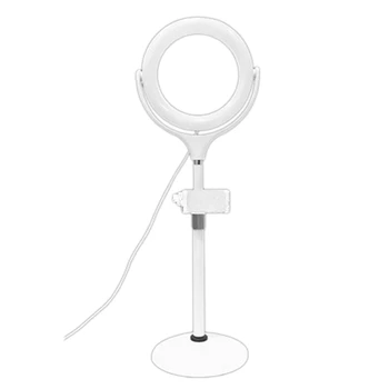 

8 Inch Fill Light 20cm Ring Light 64 LED Lamp Bead Dimmable 3000-6500K with Cell Phone Holder for Live Broadcast Video